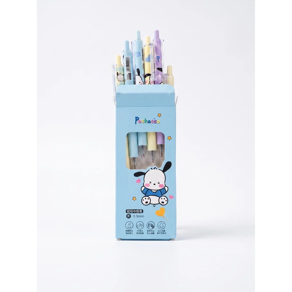 Sanrio Pochacco Retractable Gel Pen Set 0.5mm Black Ink Cute Kawaii Stationery